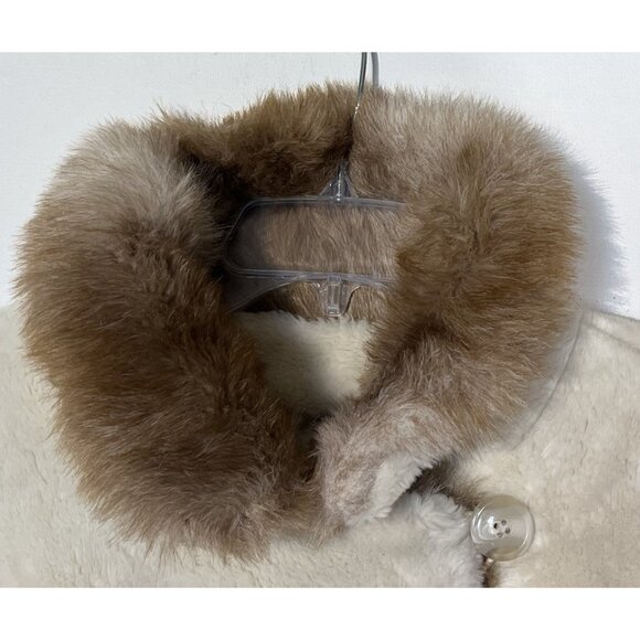 New Dennis Basso Ivory Beige Faux Fur Winter Coat - Made in USA - Picture 6 of 10